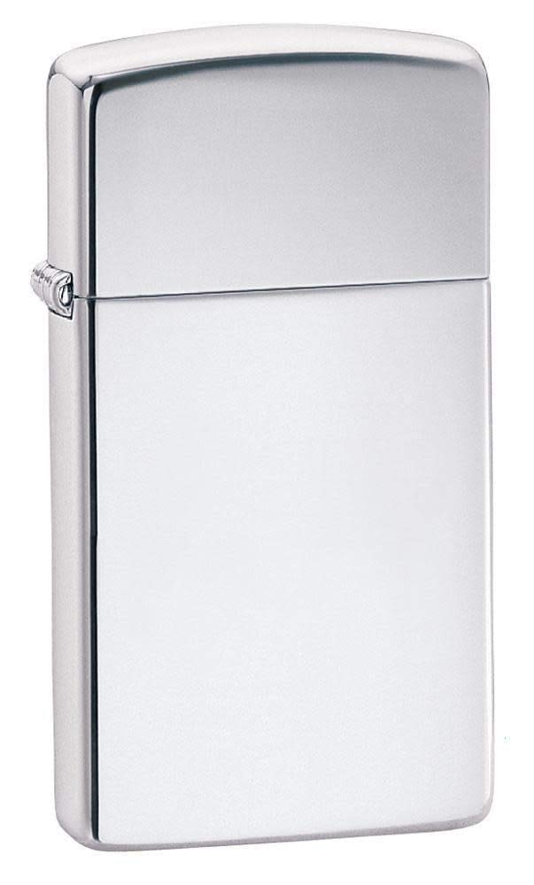 Zippo Slim High Polish Chrome Armor Pocket Lighter - Windproof Refillable Metal Lighter for Outdoor Camping, Hiking & Everyday Use