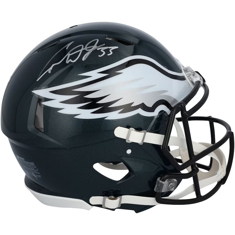 Cooper DeJean Signed Philadelphia Eagles Super Bowl LIX FS Replica Speed Helmet - Limited Edition Collectible for Eagles Fans, Football Memorabilia, Man Cave Decor, and Sports Gift Idea