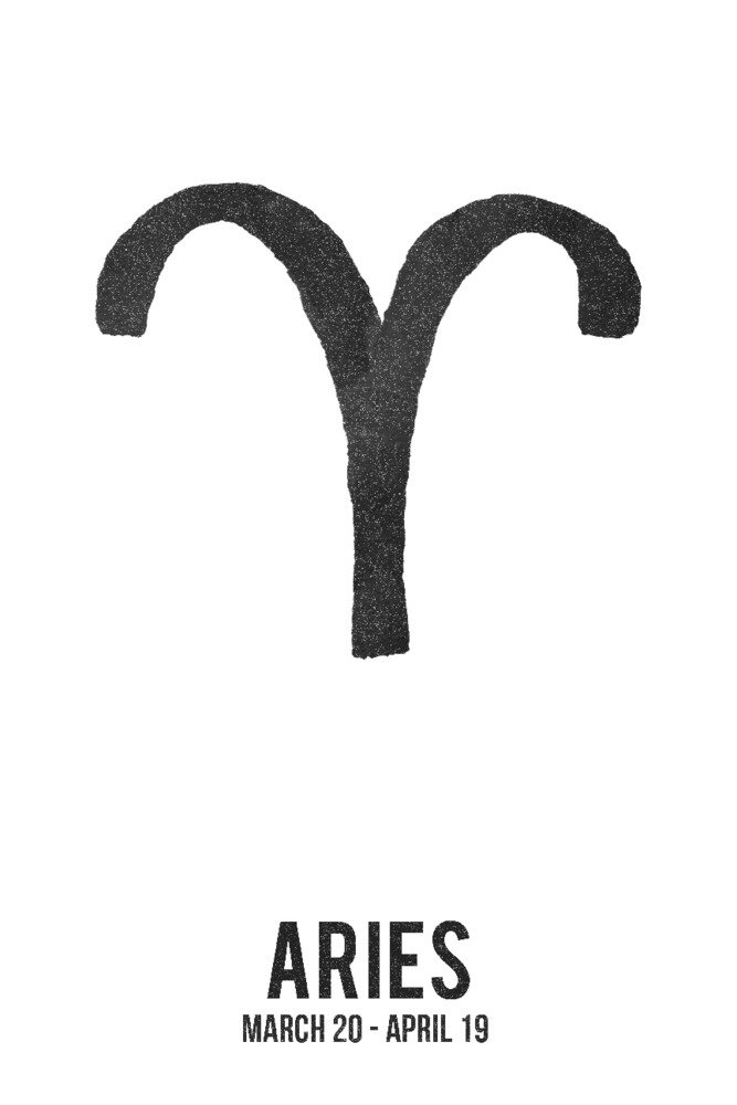 Aries Zodiac Sign Wall Art Poster - 12x18 Inch Astrology Ink Drawing for Home Decor, Bedroom & Office | Perfect Gift for Aries Lovers