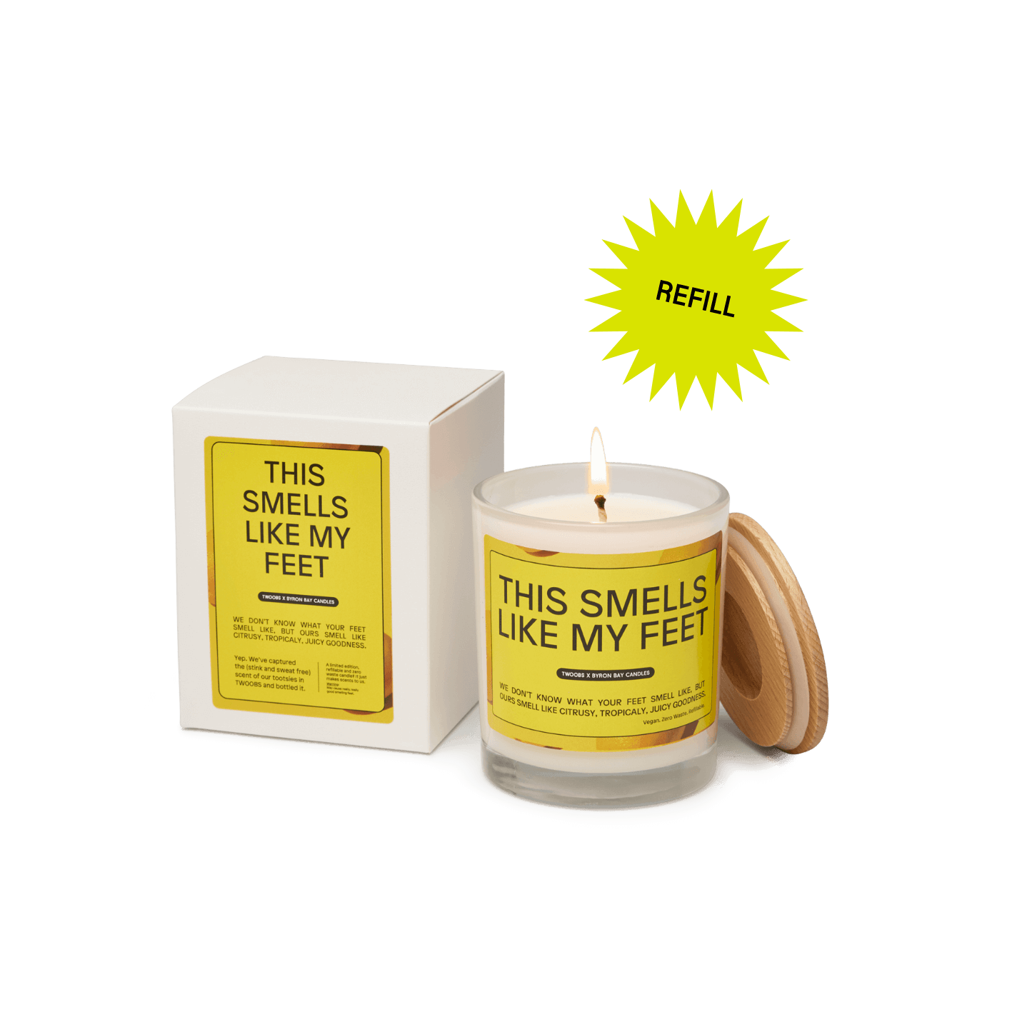 Refill Candle - Fresh & Invigorating Scent for Home Relaxation & Aromatherapy | Perfect for Living Rooms, Bedrooms & Bathrooms