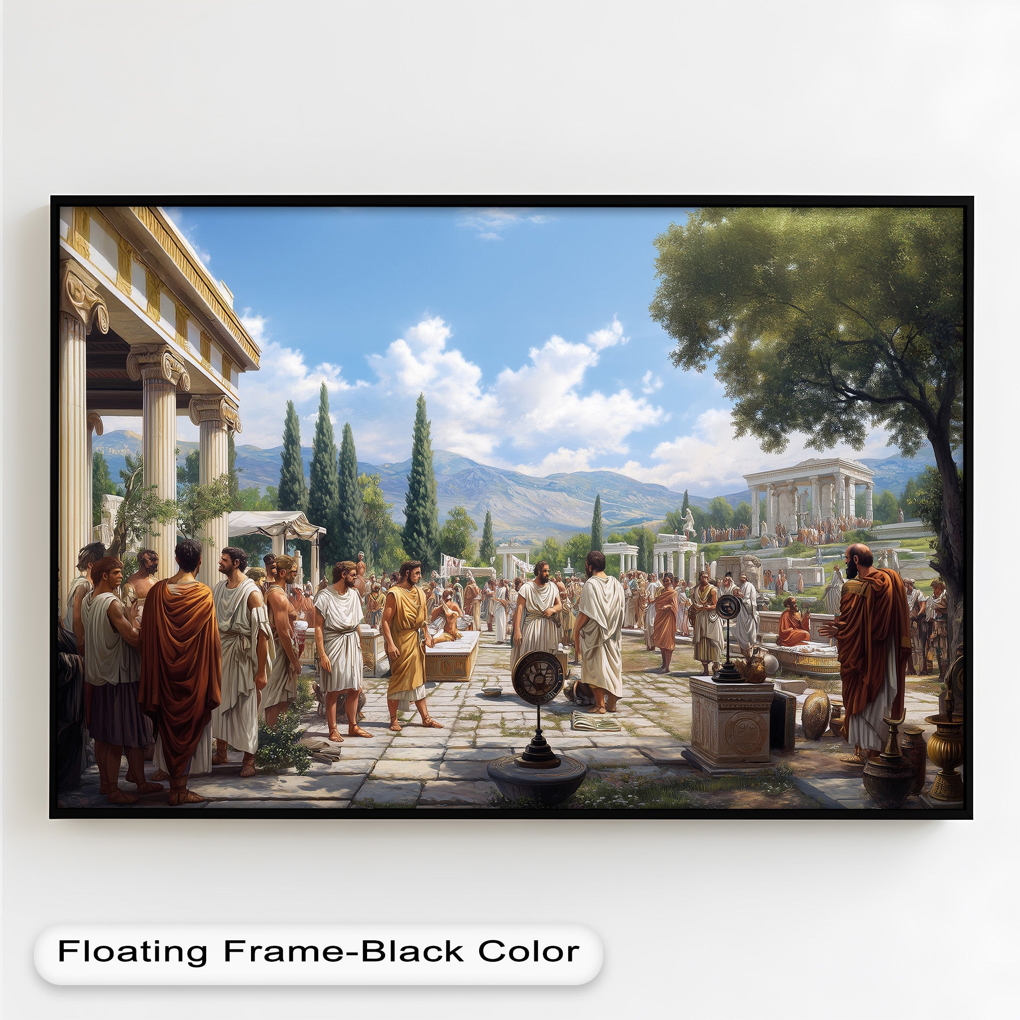 Agora of the Ancients - Greek Mythology Oil Painting Wall Art for Home Decor, Office & Gift