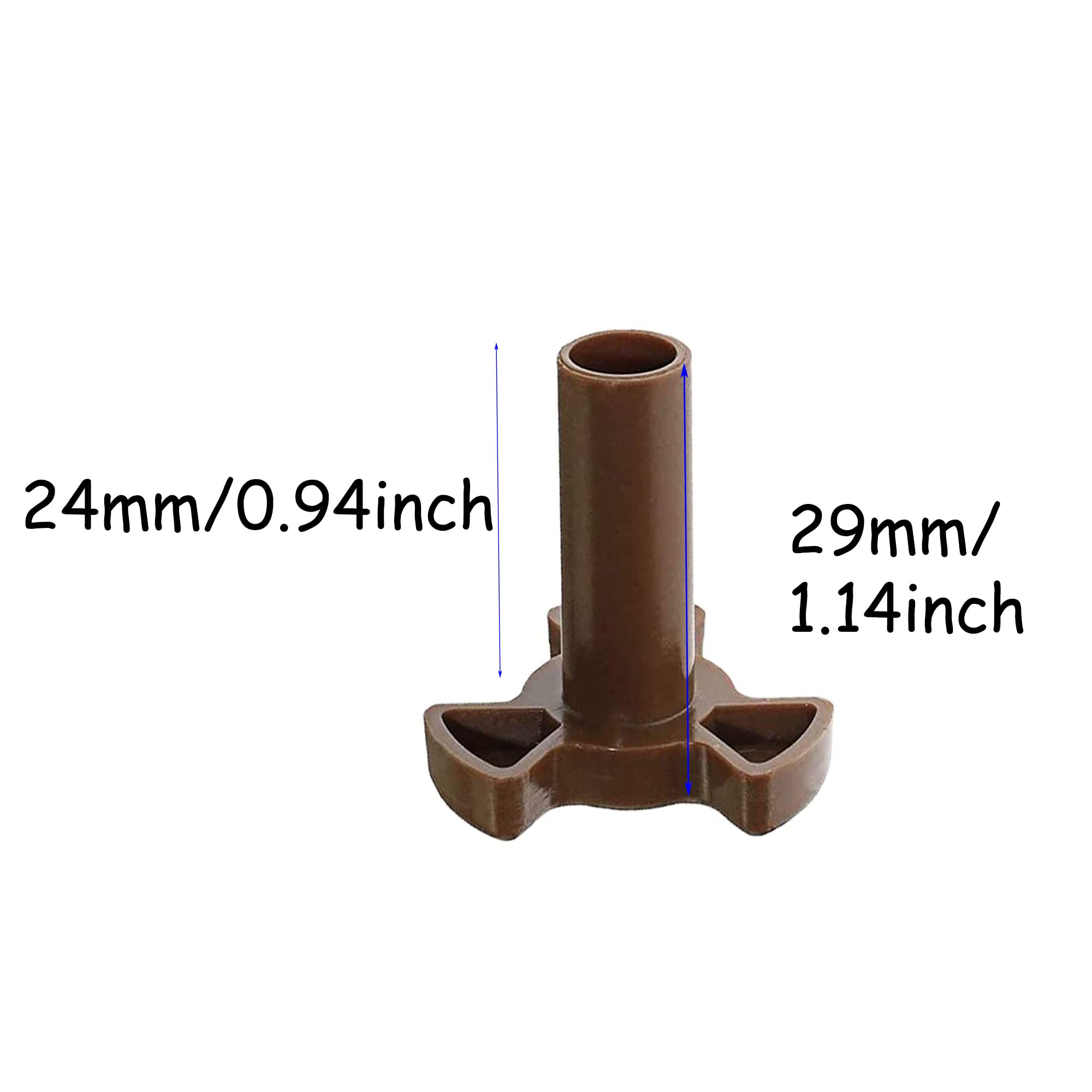 0.94 Inch Microwave Turntable Coupler Replacement - Small Microwave Oven Roller Guide Support Shaft for Glass Tray Drive (Pack of 2) - Perfect for GE, Whirlpool, Samsung & More | Fixes Broken Microwave Turntable Rotation