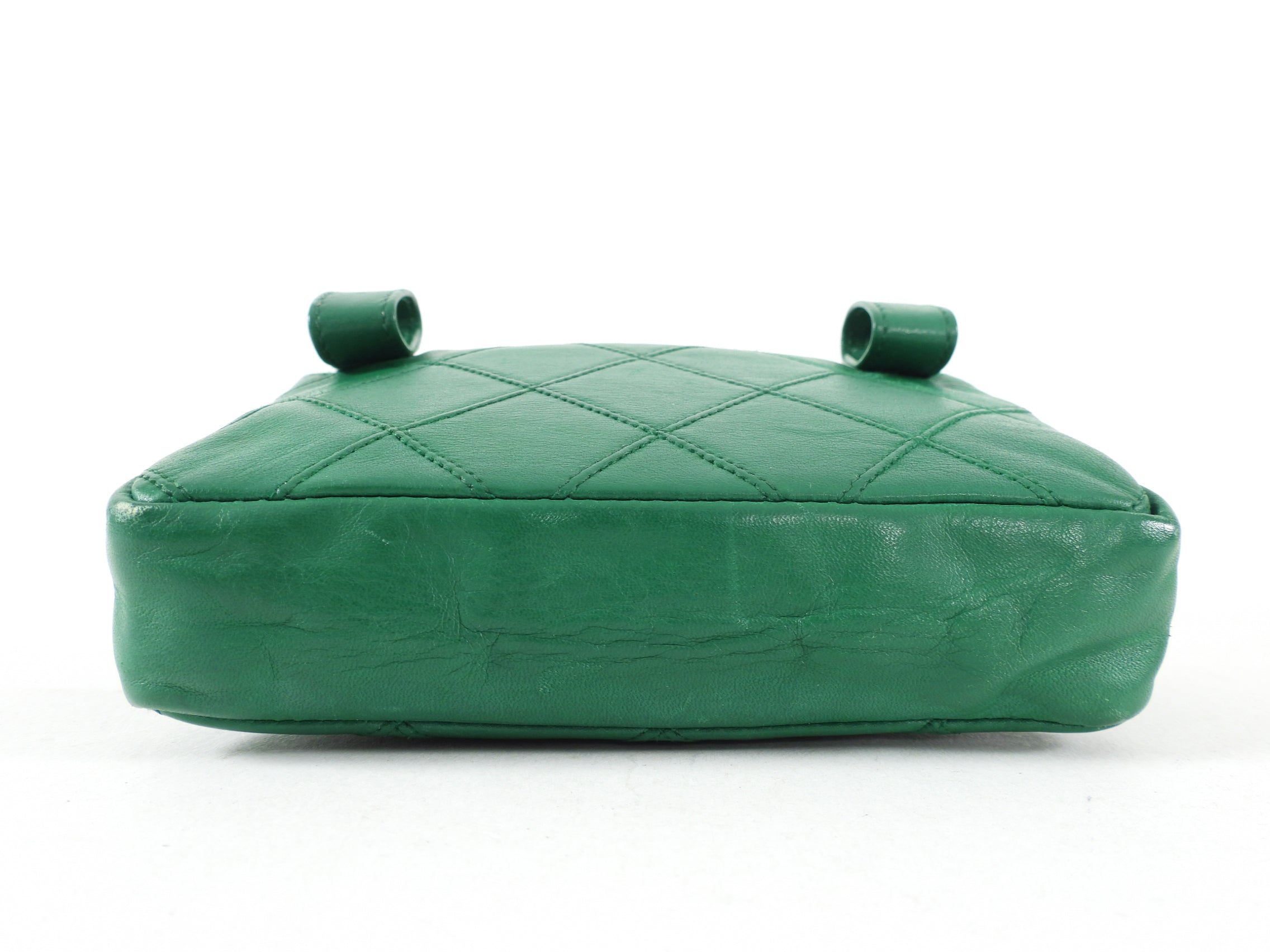 Vintage Chanel Green Waist Belt Bag from Early 1980s - 28-30 Inch Adjustable - Perfect for Retro Fashion & Evening Events
