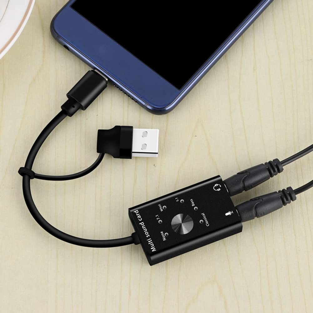 Echwave USB Audio Sound Card Adapter - Professional Aluminum Alloy External Sound Card for PC, Laptop, Headphones & Speakers | Perfect for Gaming, Streaming & Conference Calls