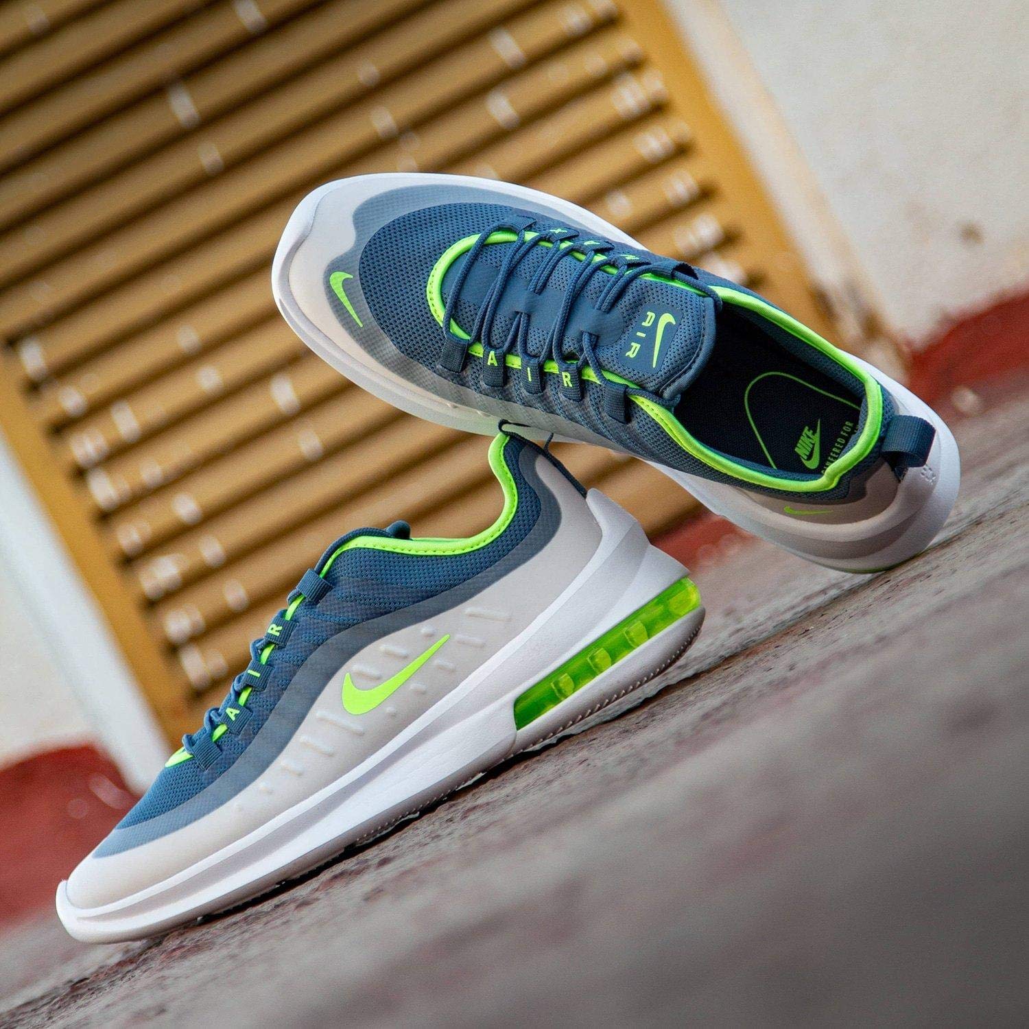 Nike Men's AIR MAX AXIS Running Shoes - White/Ghost Green Thunderstorm - Size 10.5 - Lightweight Cushioned Sneakers for Jogging, Gym & Casual Wear
