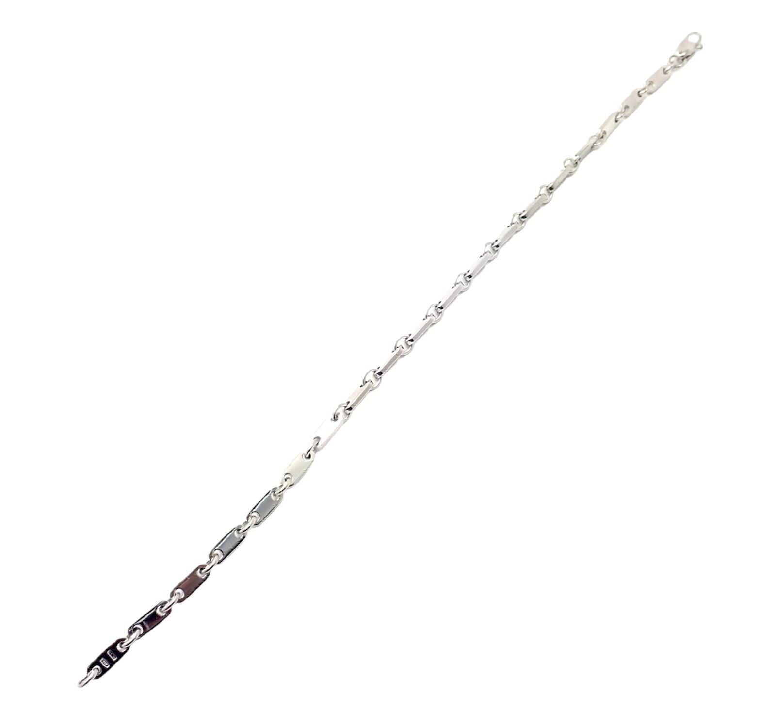 Authentic Vintage Cartier 18k White Gold Fidelity Link Bracelet - Luxury Jewelry for Women, Perfect Gift for Anniversary, Wedding & Special Occasions