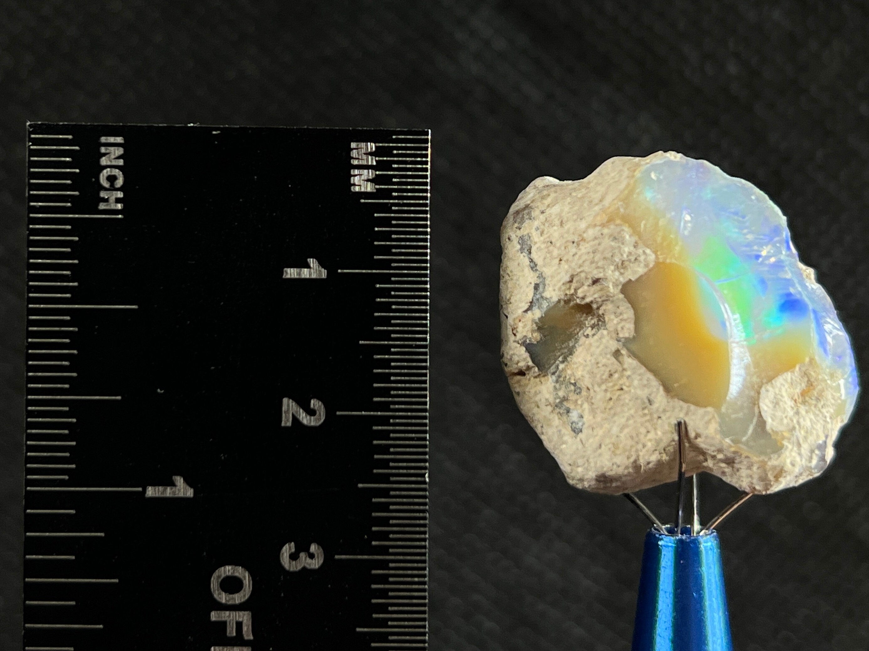 Premium 4A Welo Opal Raw Crystal - Certified Cutting Grade Opal Gemstone for Jewelry Making (50603) - Perfect for Rings, Necklaces & Handcrafted Designs
