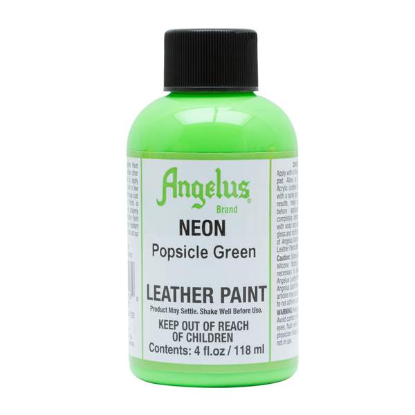 ANGELUS Neon Acrylic Leather Paint - 4 fl oz Bottle - Vibrant Colors for Leather Shoes, Bags & DIY Crafts - Perfect for Customizing Sneakers, Jackets & Accessories