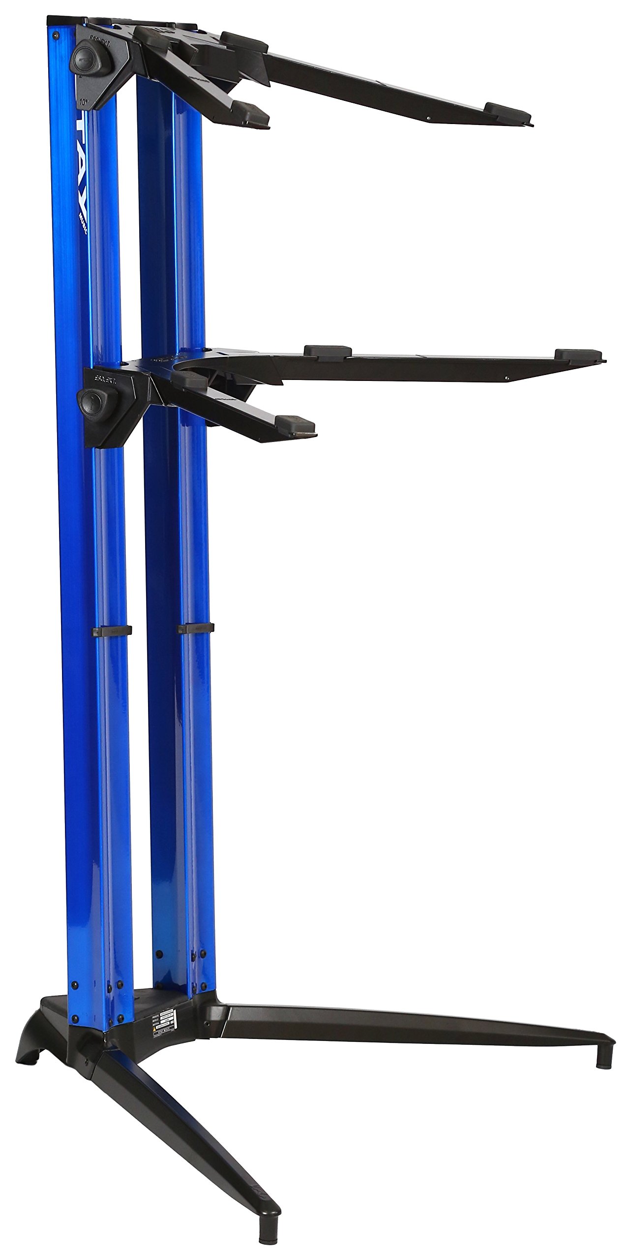 2-Tier Adjustable Piano Keyboard Stand (120002-BL) - Heavy Duty Portable X-Style Frame for Digital Pianos & Synthesizers - Perfect for Home Studios, Live Performances & Music Classrooms