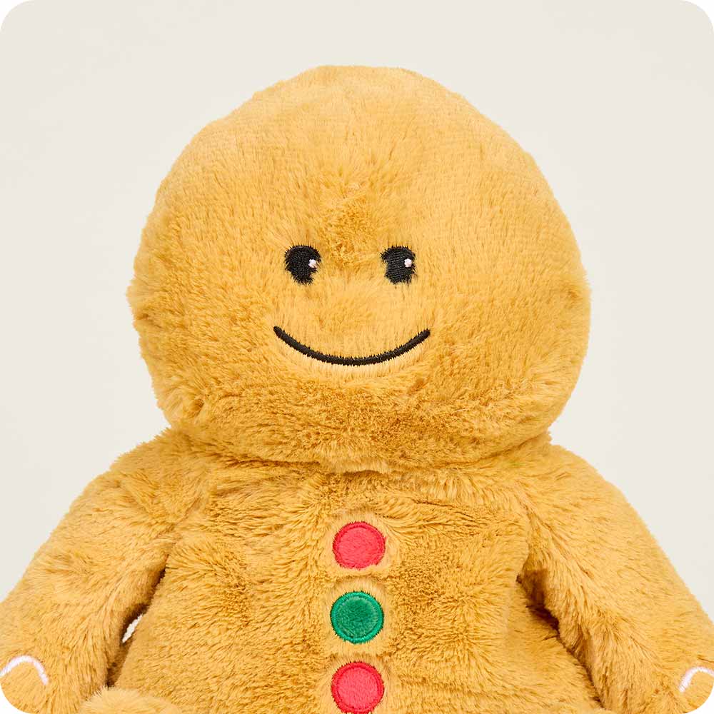 Gingerbread Boy Warmies - Microwaveable Plush Heating Pad for Kids & Adults - Perfect for Cold Weather, Stress Relief & Holiday Gifts
