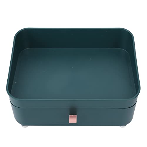 Large Capacity Desktop Storage Box - Smooth Edge Plastic Cosmetic Organizer with Anti-Slip Pads for Makeup, Jewelry & Office Supplies | Perfect for Bedroom, Bathroom & Vanity Countertop Organization