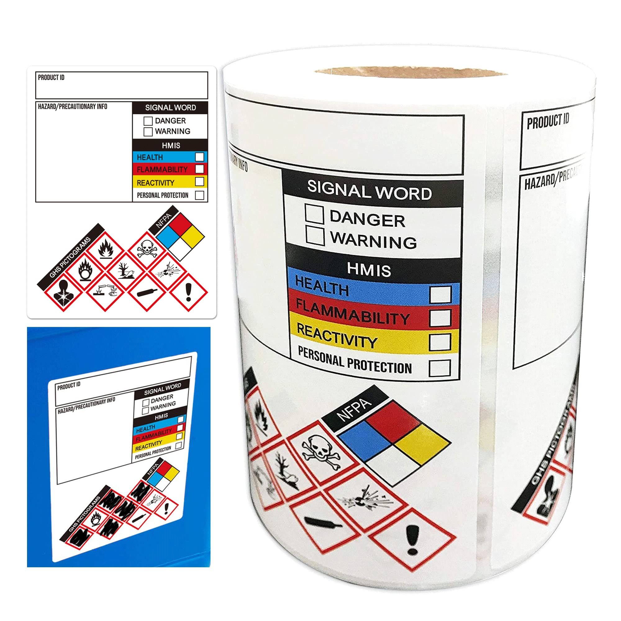 GHS Hazard Secondary Container Label Stickers 3