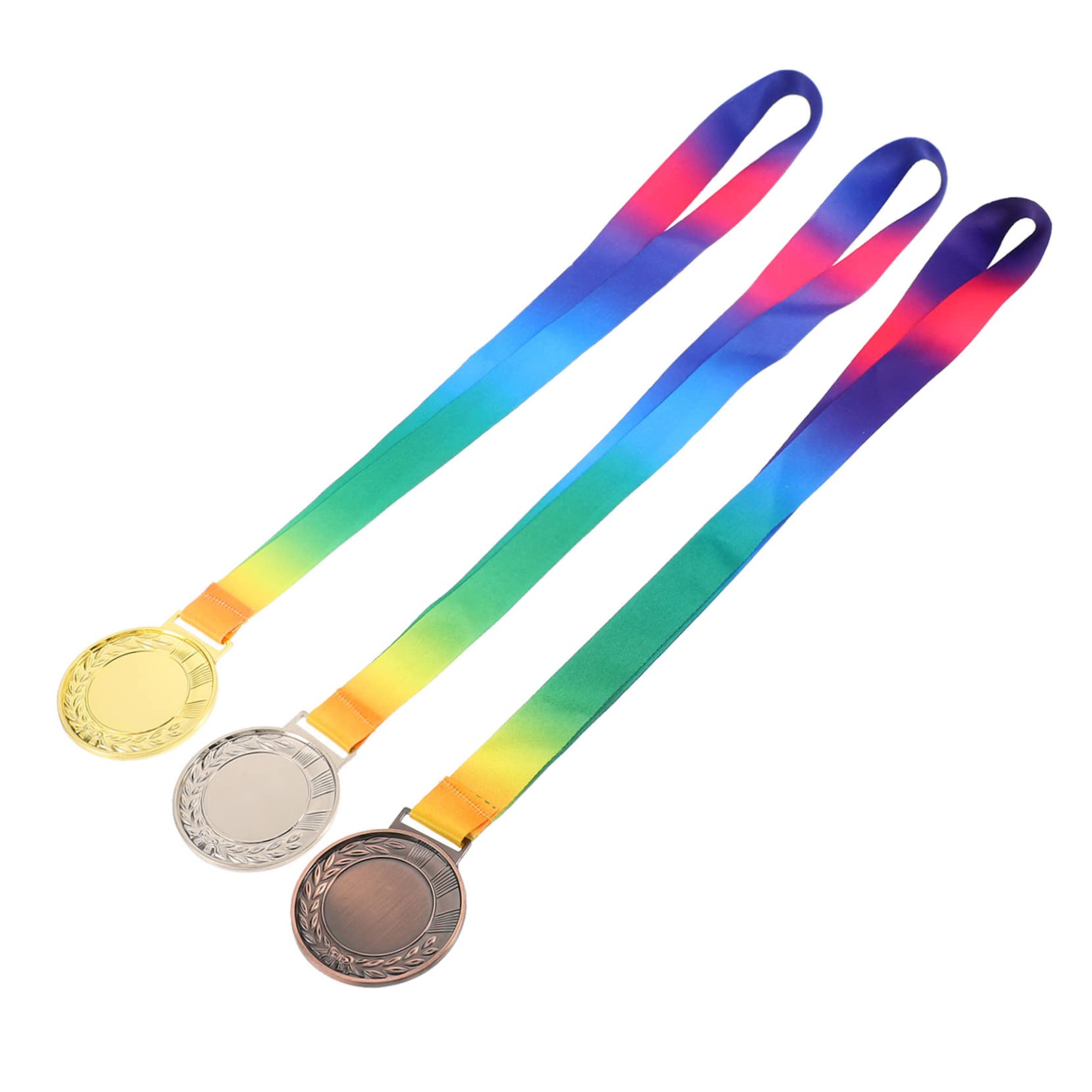 Outanaya 3-Piece Sports Medal Set - Gold Silver Bronze Award Medals for Kids - Durable Metal Children's Sports Toys - Perfect for Track & Field, Soccer, and School Competitions