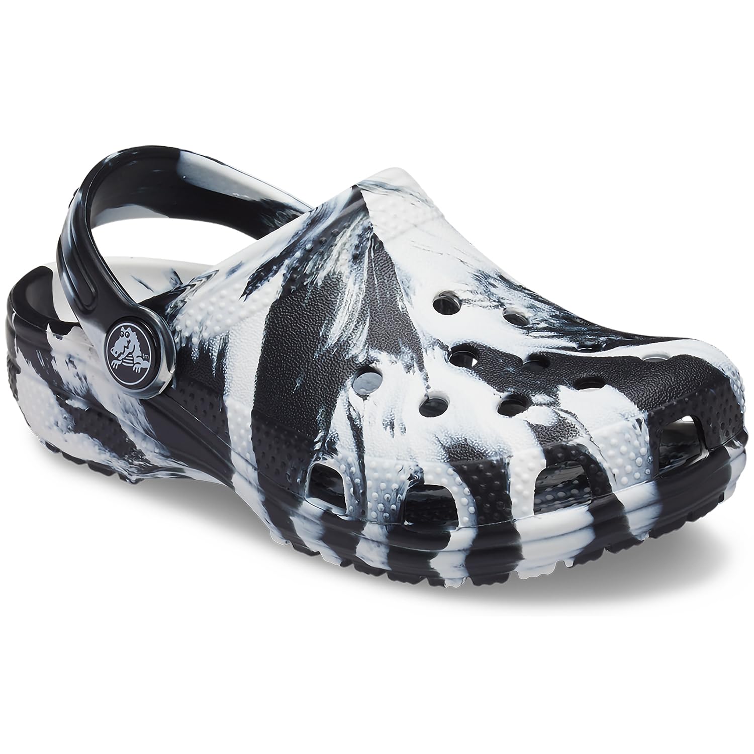 Crocs Kids' Classic Marbled Tie-Dye Clog | Comfortable Lightweight Slip-On Water Shoes for Boys & Girls | Perfect for Beach, Pool, and Outdoor Play
