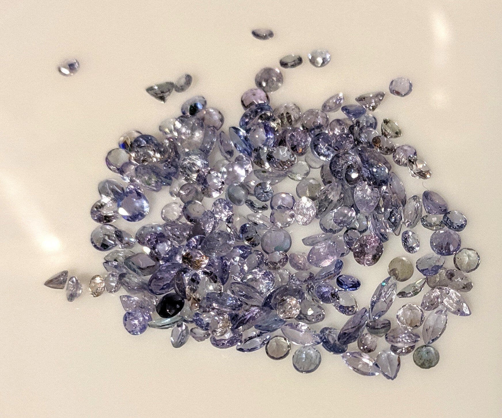 Natural Blue Tanzanite Gemstones - 10ct Mixed Lot (VVS/VS Clarity, Marquise/Round/Pear Cut, 2mm-4mm) for Jewelry Making, Engagement Rings & DIY Craft Projects