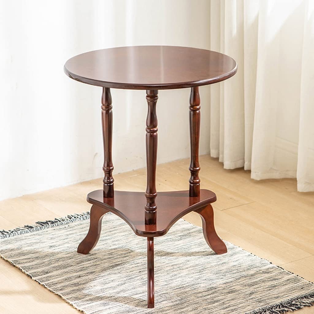 Round Modern 2-Tier Coffee Table - Small Accent End Table for Living Room, Bedroom & Office with Clear Glass Shelf - Perfect for Corner Spaces, Tea Time & Stylish Home Decor