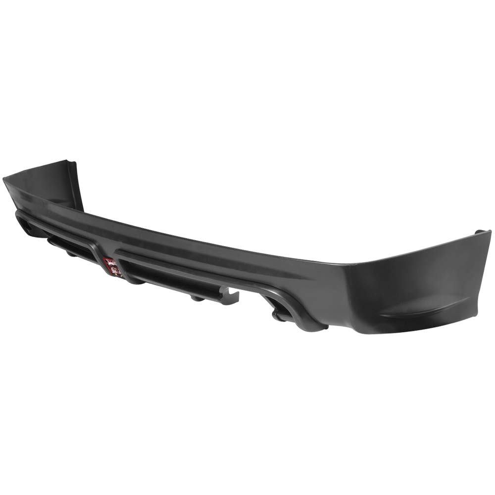 IKON MOTORSPORTS PP Black Rear Lip Spoiler Splitter with Brake Lights - Compatible with 2006-2011 Honda Civic 4 Door (2007 2008 2009 2010 Models) - Enhances Aerodynamics & Style for Street Racing & Custom Builds