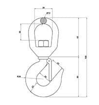 Aardwolf Heavy Duty Swivel Hook - Alloy Steel Construction for Strength & Durability - Perfect for Hanging Hammocks, Tarps, and Outdoor Gear