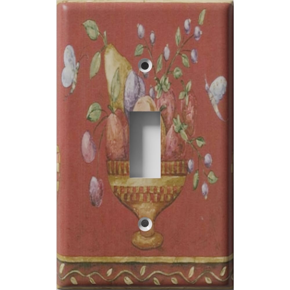 Fruit Bowl Light Switch Cover - Toggle Wall Plate for Kitchen Decor