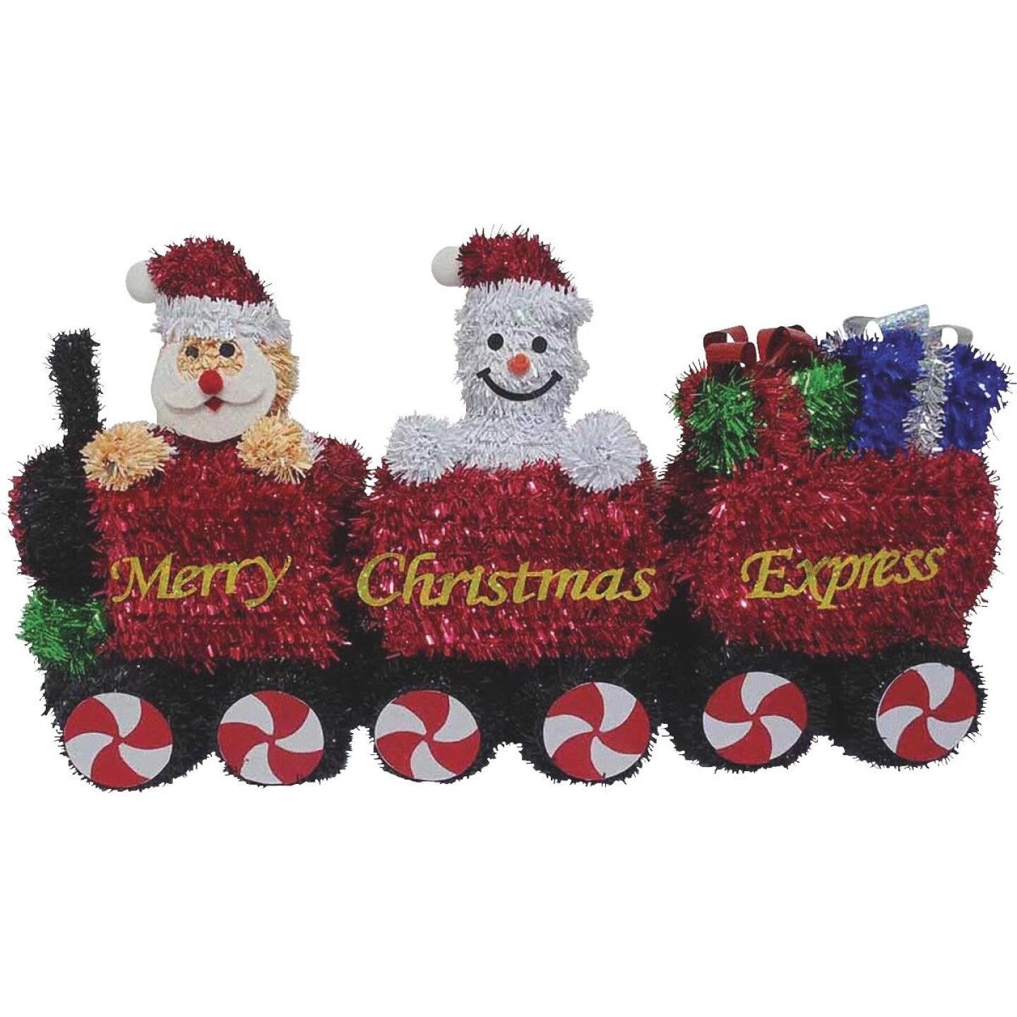 3D Tinsel Christmas Train Holiday Decoration - Festive Holiday Decor for Home, Office & Christmas Tree | Perfect for Xmas Party, Winter Wonderland & Holiday Gift