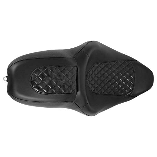 Harley Davidson Road King Street Glide Electra Glide Road Glide 2-Up Bucket Seat for Driver & Passenger - Universal Fit 2009-2023 Models - Comfortable Long Ride Motorcycle Seat for Cruiser Touring Bikes