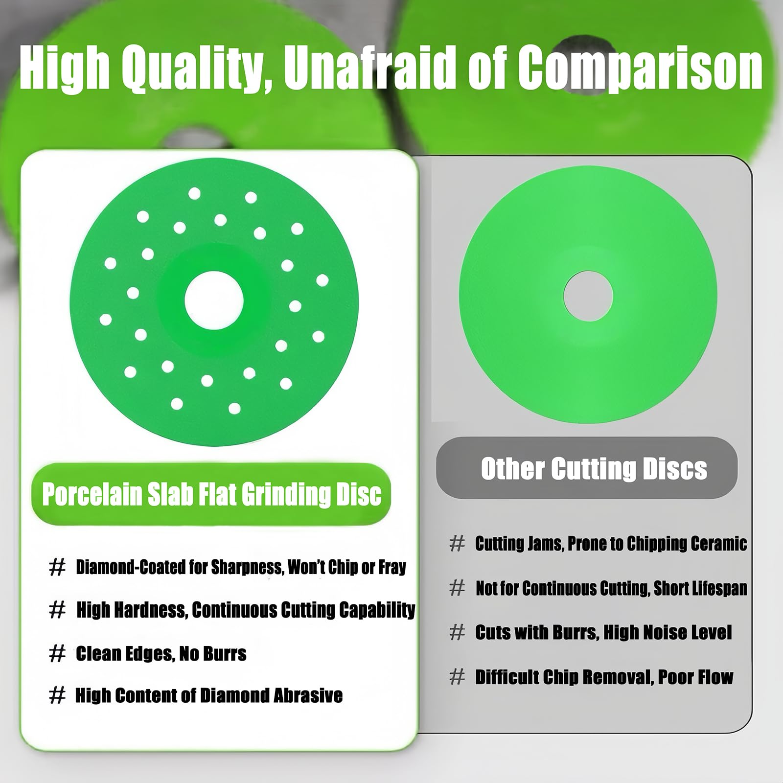 8-Pack Diamond Rock Slab Cutting Discs - Premium Chamfering & Ceramic Blades for Angle Grinders - Perfect for Cutting Tile, Marble, Glass, Crystal & Jade - Ideal for DIY Projects, Stone Fabrication & Home Renovations