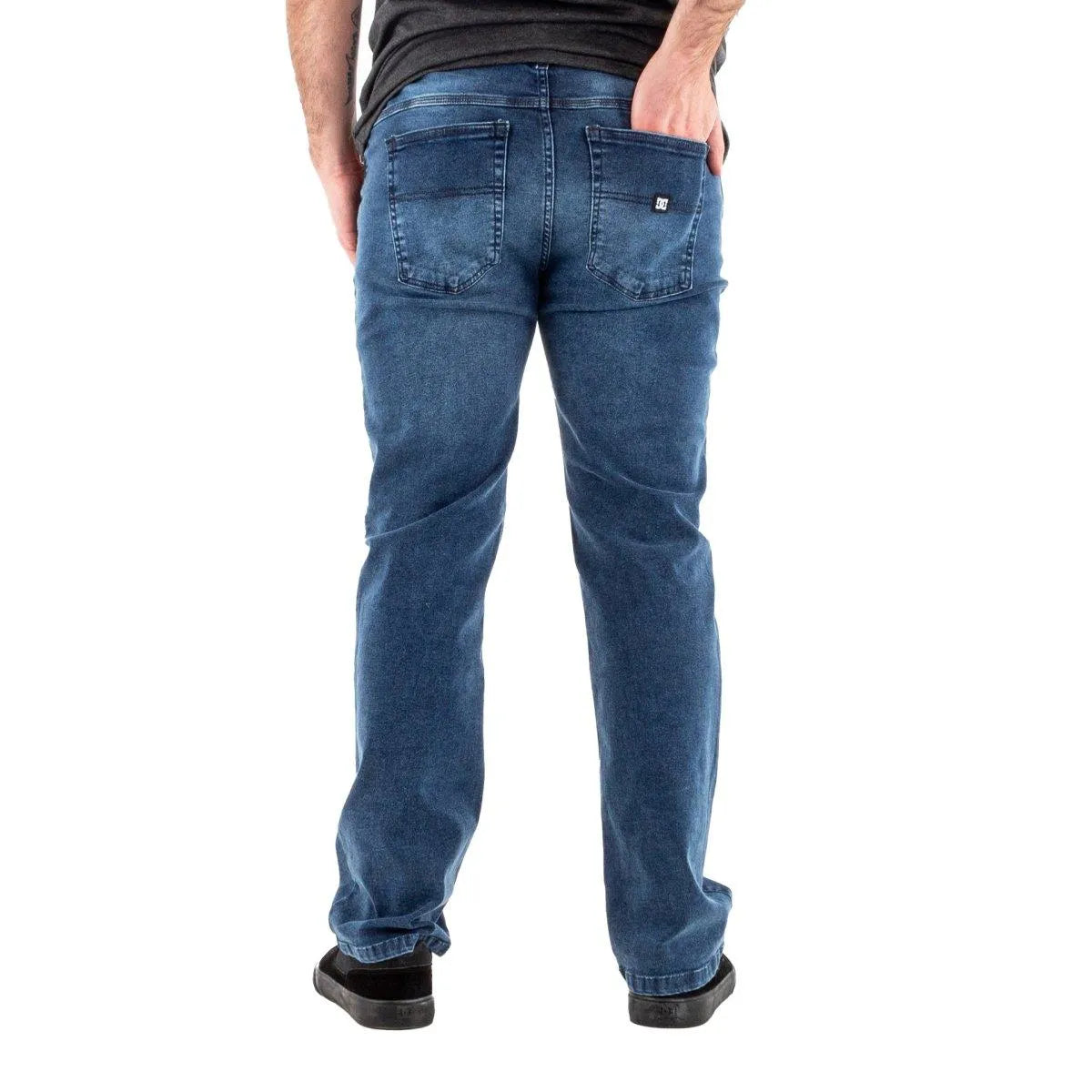DC Wrk Straight Fit Blue Jeans for Men - Comfortable Denim Pants for Casual Wear & Work