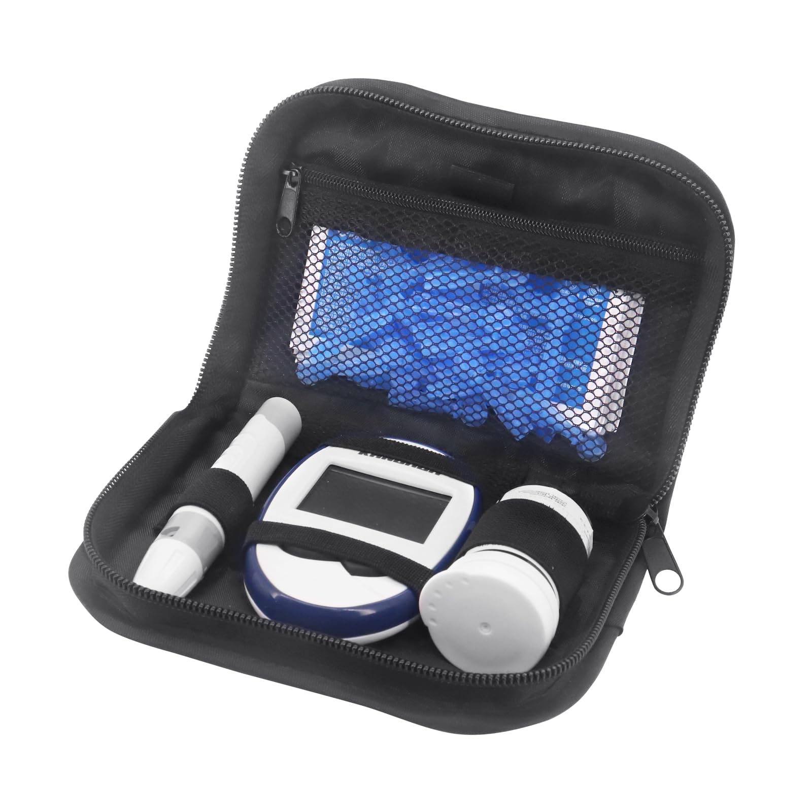 Diabetes Travel Case - Portable Diabetic Organizer for Glucose Monitor & Supplies | Compact Blood Sugar Meter Storage Bag | Perfect for Travel, Work & Daily Use