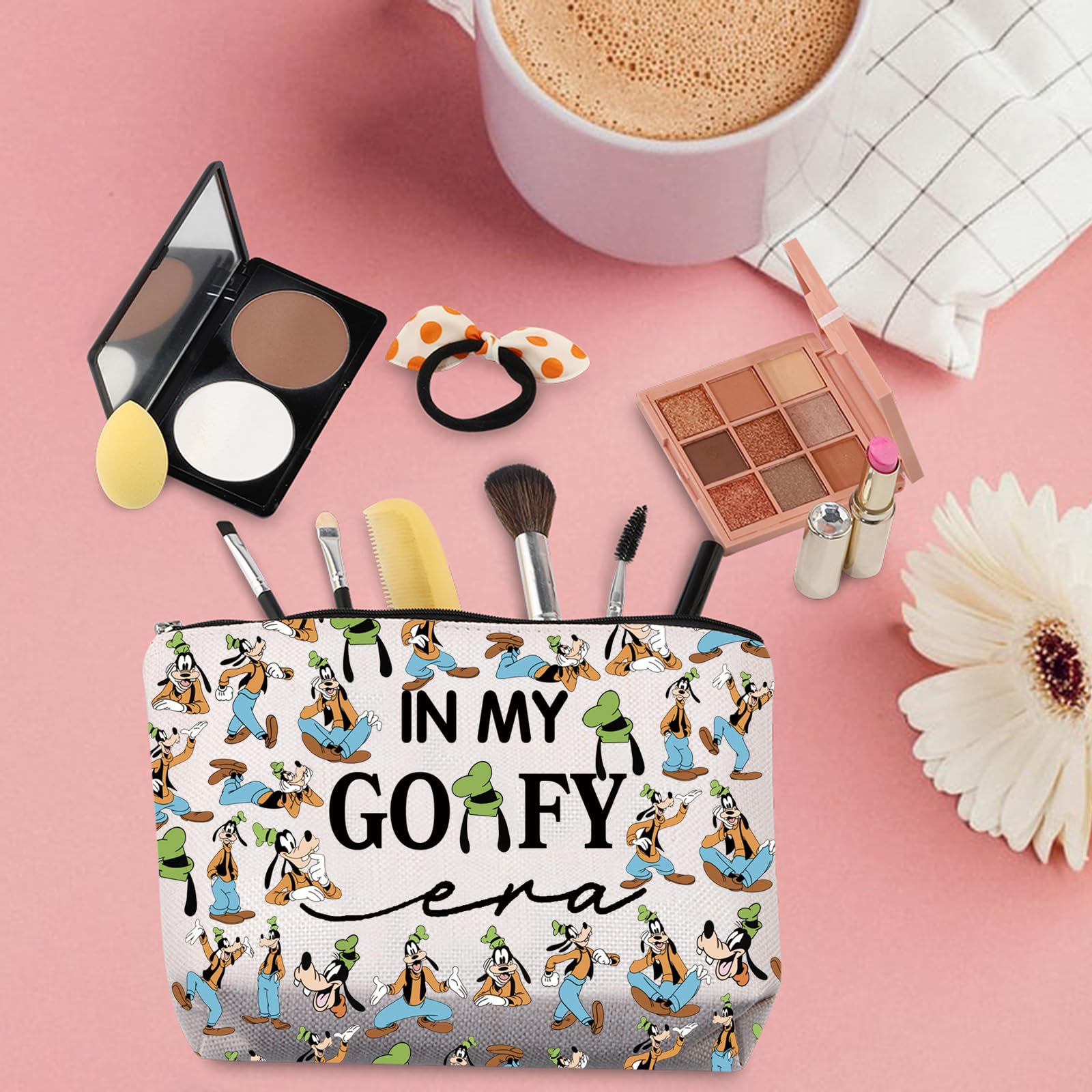 TSOTMO Cartoon Dog Makeup Bag - Cute Movie Character Gift for Dog Lovers & Pet Owners - Perfect for Travel, Cosmetics Storage & Fan Gifts