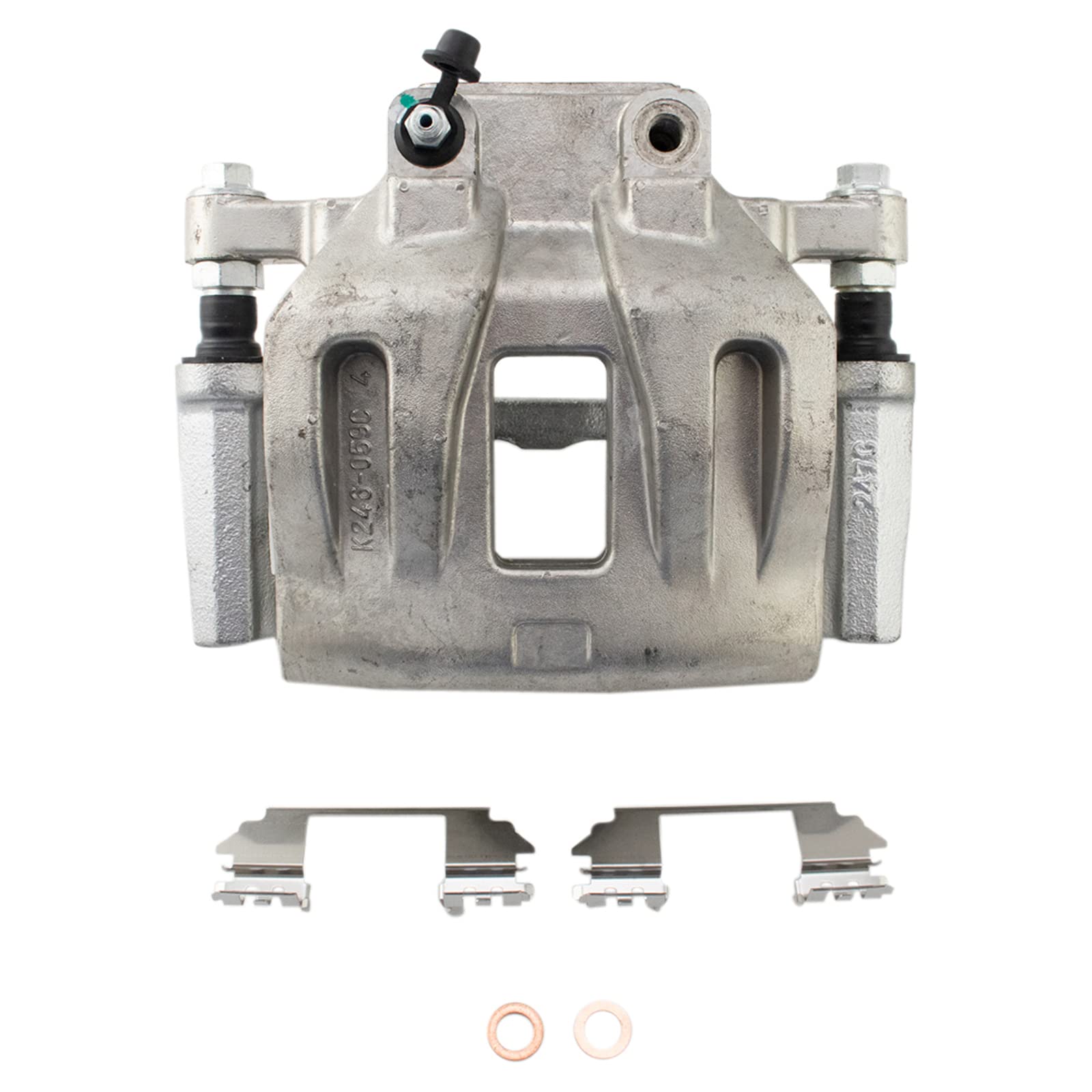 TRQ Front Brake Calipers with Ceramic Pads & Drilled Rotors - Compatible with Dodge 300, Charger, Magnum - High Performance Braking for Street & Track Use