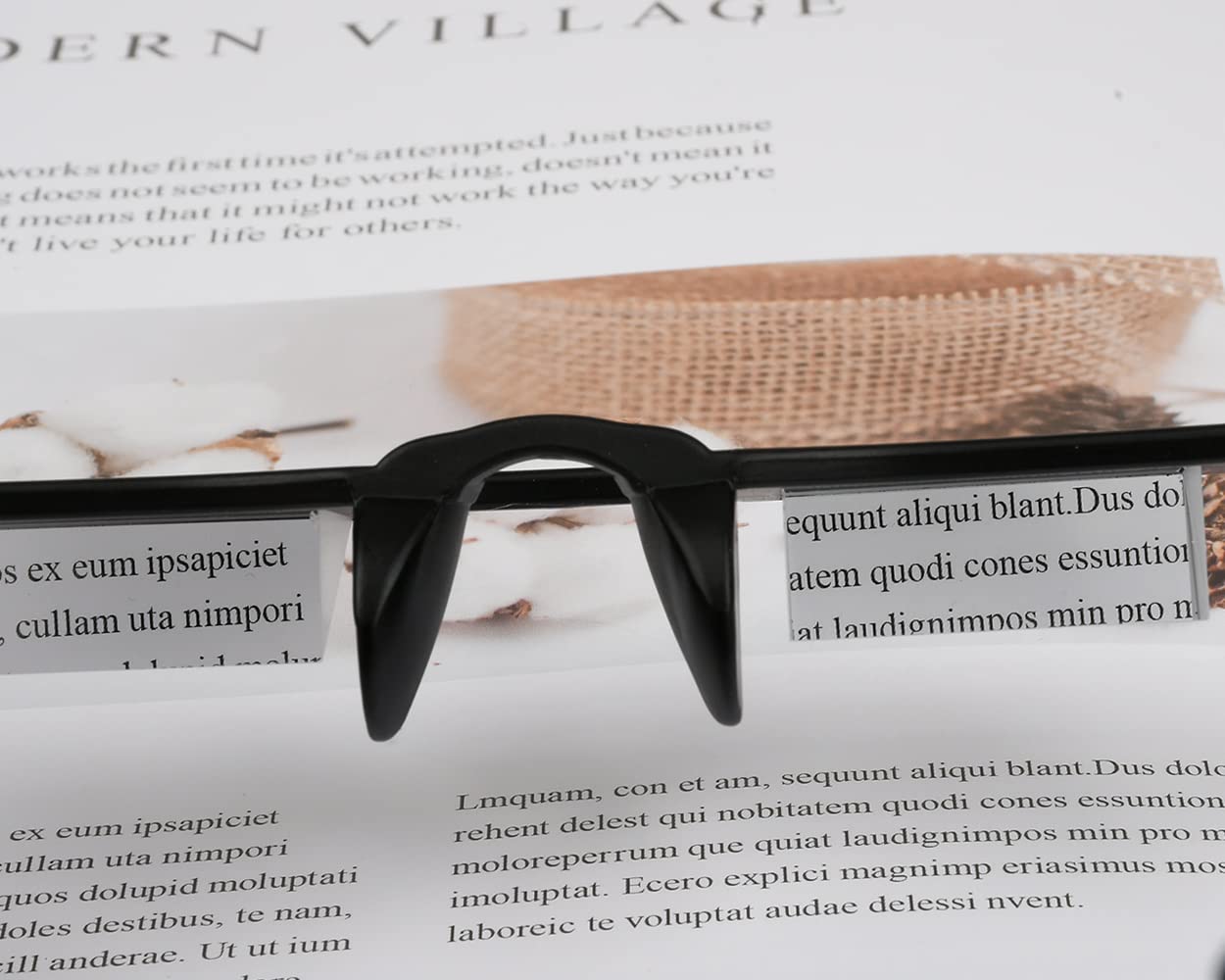 DS. DISTINCTIVE STYLE 90 Degree Prism Reading Glasses - Hands-Free Lazy Glasses for Crochet, Knitting, Reading in Bed & Relaxing - Perfect for Laying Down, Crafting & Comfortable Viewing