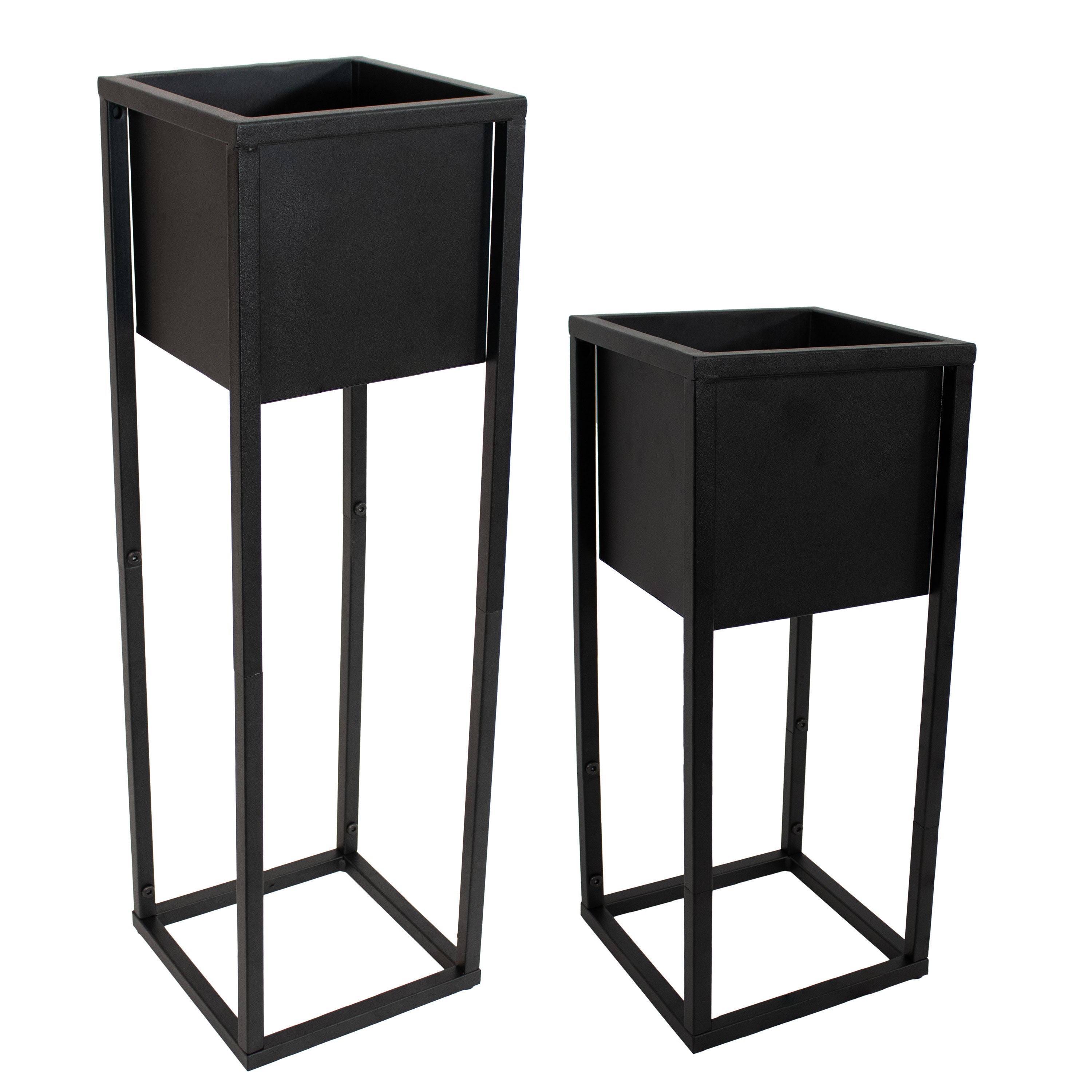 Modern Metal Planter Boxes with Legs - 19.75