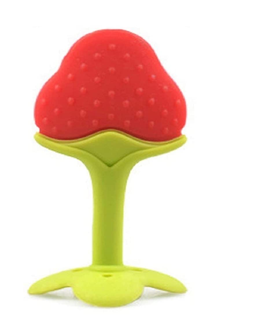 BPA-Free Silicone Fruit Teether for Babies 6-12 Months | Safe Infant Teething Toy for 3-6 Month Olds | Pack of 2 Assorted Shapes | Perfect for Soothing Sore Gums at Home or On-the-Go