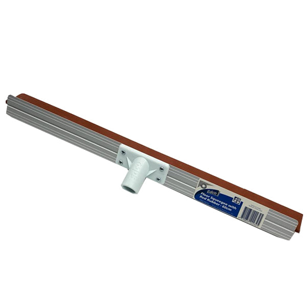 Edco 24-Inch Aluminum Back Red Rubber Floor Squeegee - Heavy Duty Commercial Grade for Wet/Dry Floor Cleaning - Perfect for Garages, Warehouses & Driveways