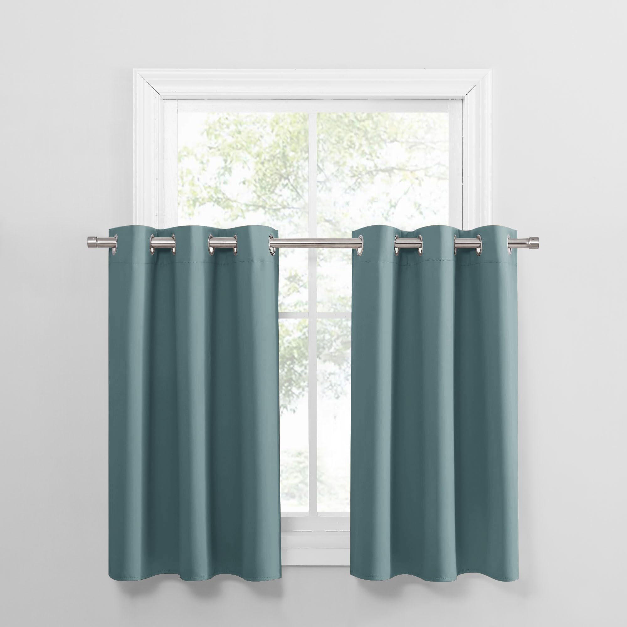 Blackout Curtains for Kids Bedroom - PONY DANCE Small Energy Efficient Privacy Window Curtains (42