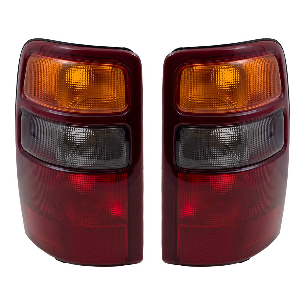 Brock Replacement Tail Lights Set for 2000-2003 Chevy Tahoe, GMC Yukon & Yukon XL, Suburban - Driver & Passenger Side Compatible with Part #15198449, 15224278 - Perfect for Night Driving, Off-Roading & Vehicle Restoration Projects