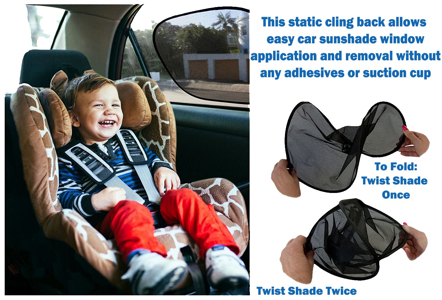 Big Ant Car Sun Shade Covers - UV Protection for Infant Car Seats & Bonus Window Shades | Keep Baby Cool & Safe During Summer Travel, Road Trips & Daily Commutes