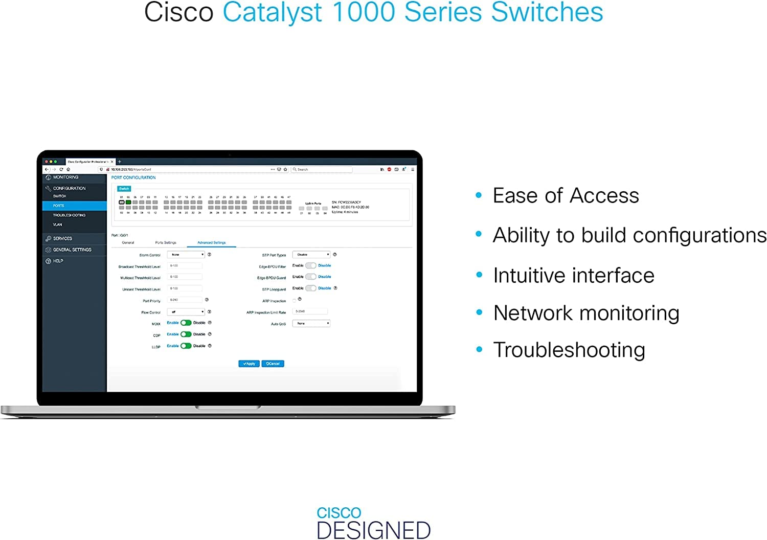 Cisco C1000-8T-2G-L Catalyst 1000 Series 8-Port Gigabit Switch (Renewed) - Reliable Network Solution for Small Business & Home Office