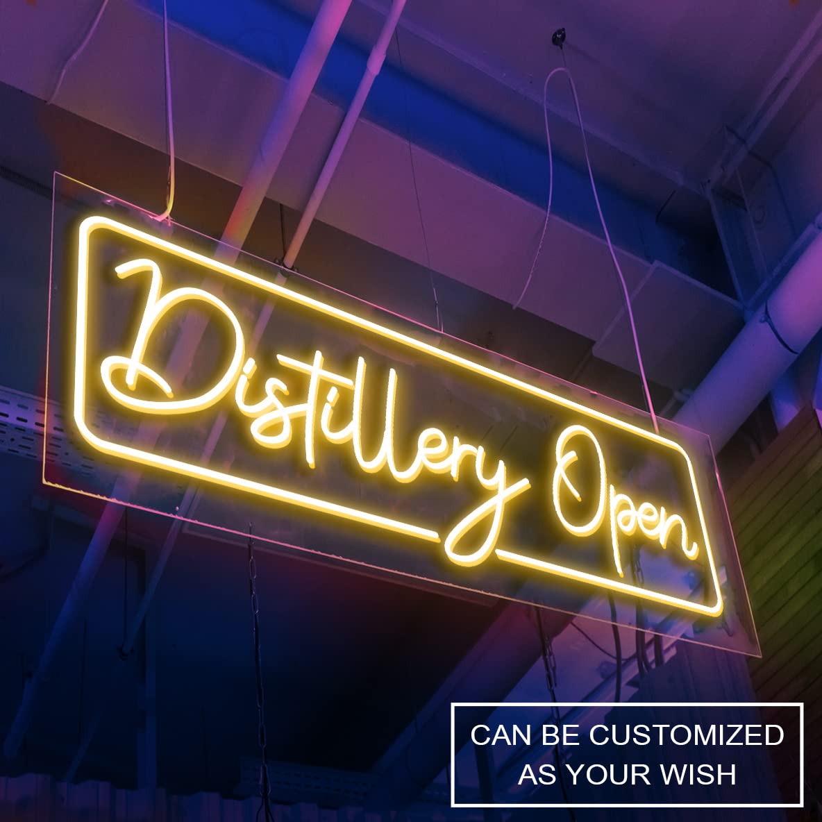 Custom Neon Bar Sign - Waterproof Outdoor LED Neon Sign for Home Bar, Restaurant & Business - Personalized Open Sign for Bars, Pubs, Cafes & Retail Stores