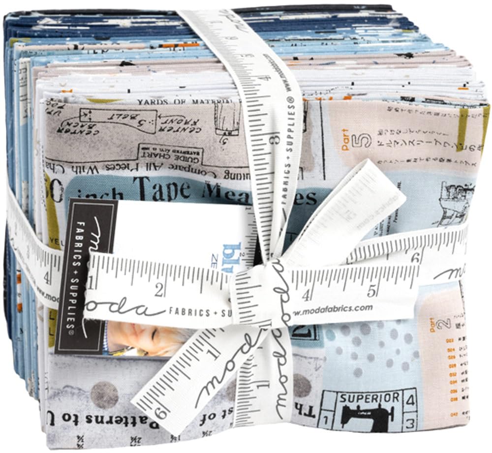 Zen Chic Bluish 30 Fat Quarters Moda Fabrics 1820AB - Premium Quilting Cotton Bundle for Patchwork, Sewing & DIY Crafts - Perfect for Quilts, Home Decor & Fashion Accessories
