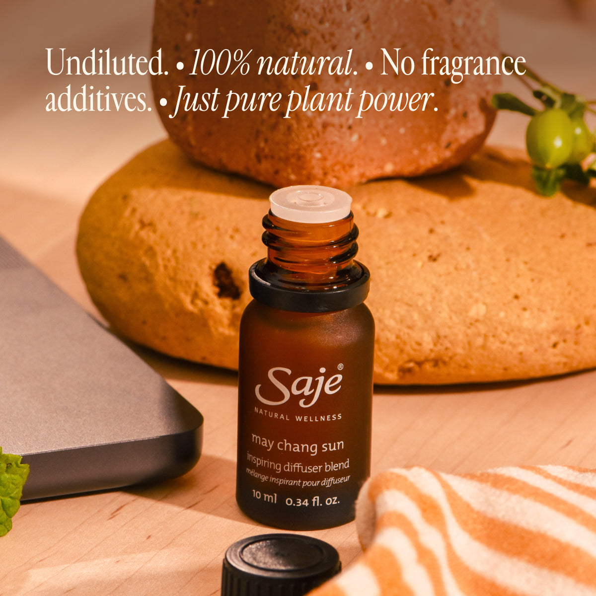 May Chang Sun Essential Oil Diffuser Blend - Uplifting & Energizing Aromatherapy for Home, Office & Yoga Studio