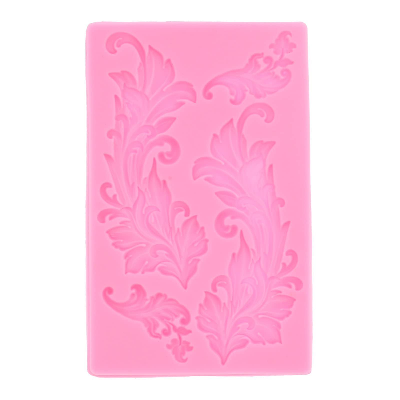Premium Pink Silicone Leaf Mold for Baking - Embossed Fondant & Chocolate Candy Molds for DIY Cake Decorations | Perfect for Wedding Cakes, Cupcakes & Dessert Making