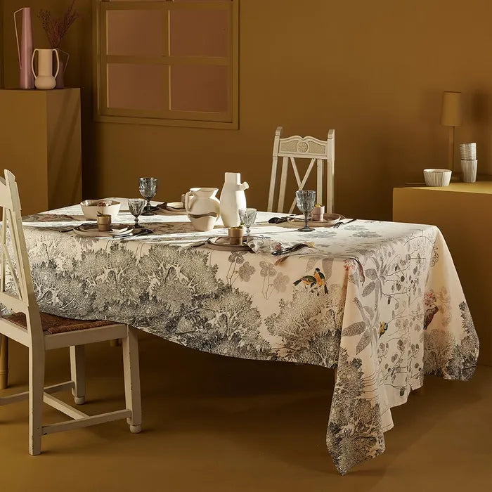 Premium Garnier Thiebaut Monochrome Fusain Tablecloth 61