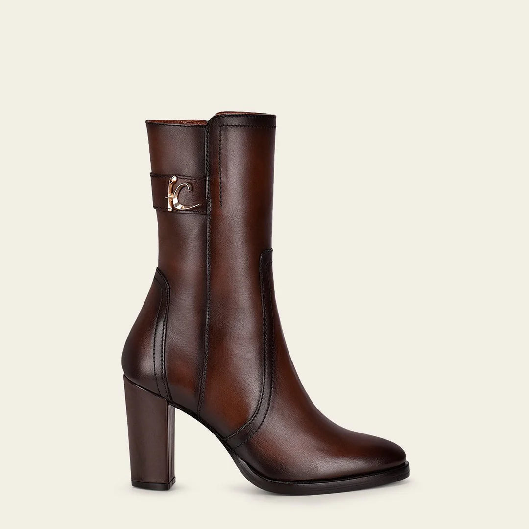 Franco Cuadra Women's Chocolate Brown Western Cowgirl Ankle Boots - Stylish & Comfortable for Country Rides, Rodeos & Casual Outings