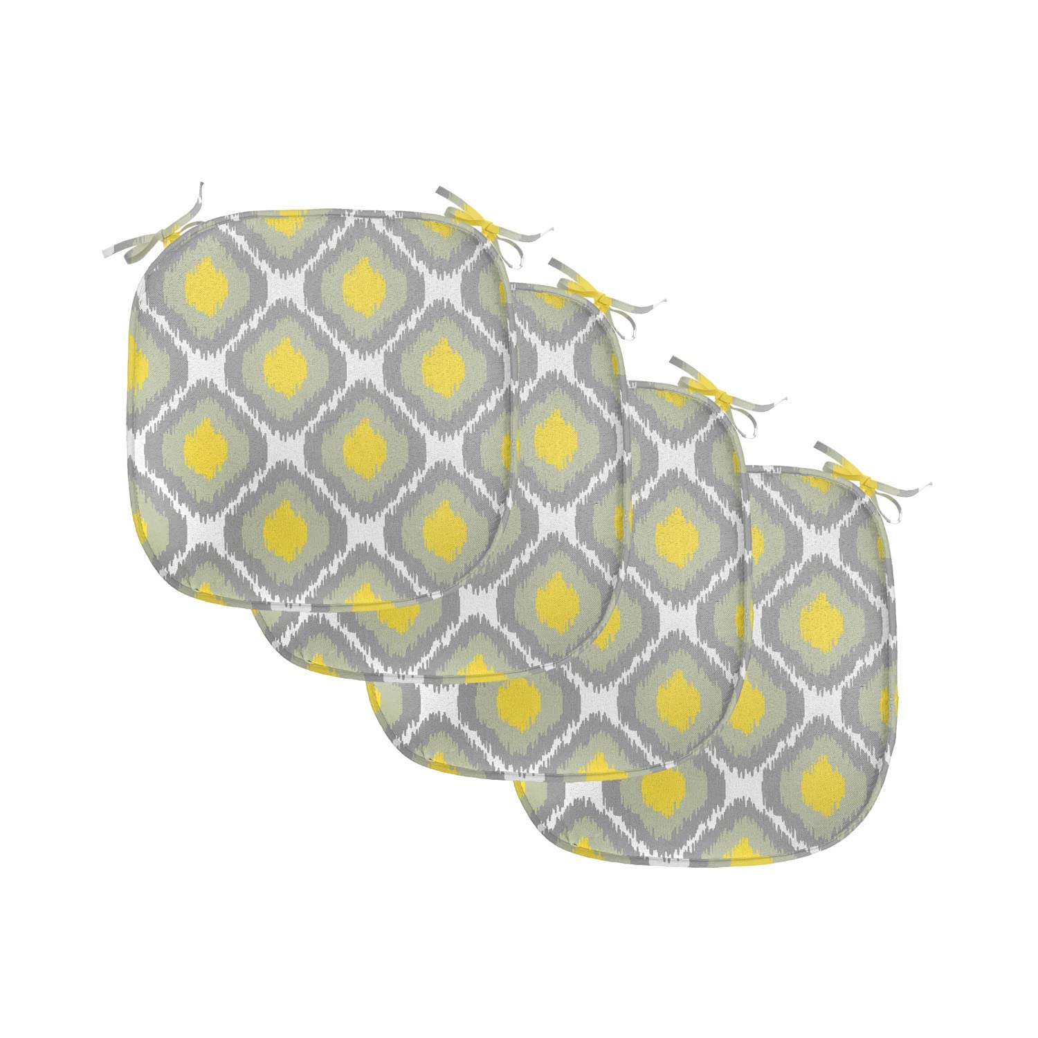 Ambesonne Ikat Chair Cushion Set of 4 - 16