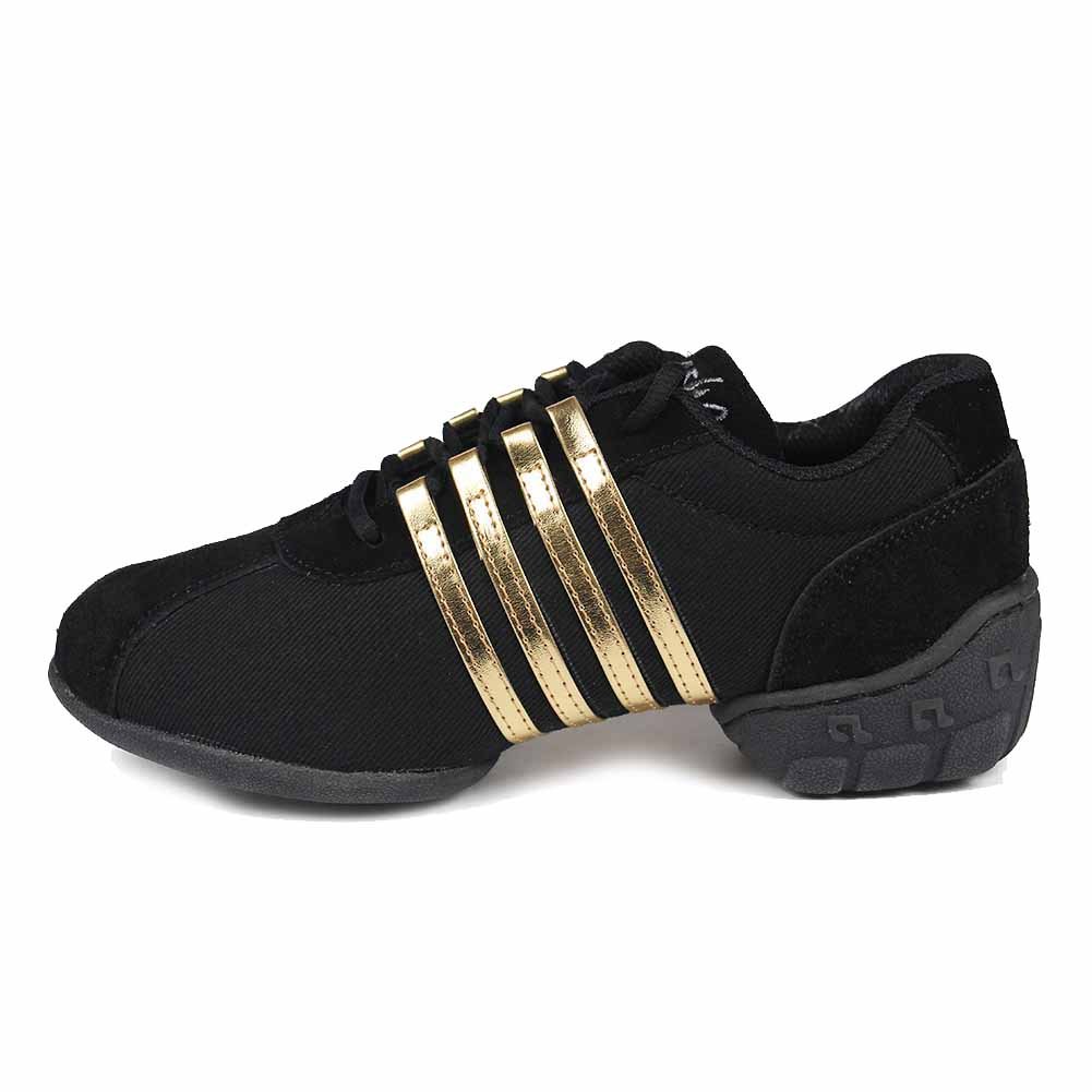 HIPPOSEUS Women's Breathable Dance Sneakers - Lightweight Jazz Shoes for Modern Dance & Fitness - Non-Slip Flexible Sole - Perfect for Jazz, Ballet, Zumba & Gym Workouts (Model T01)