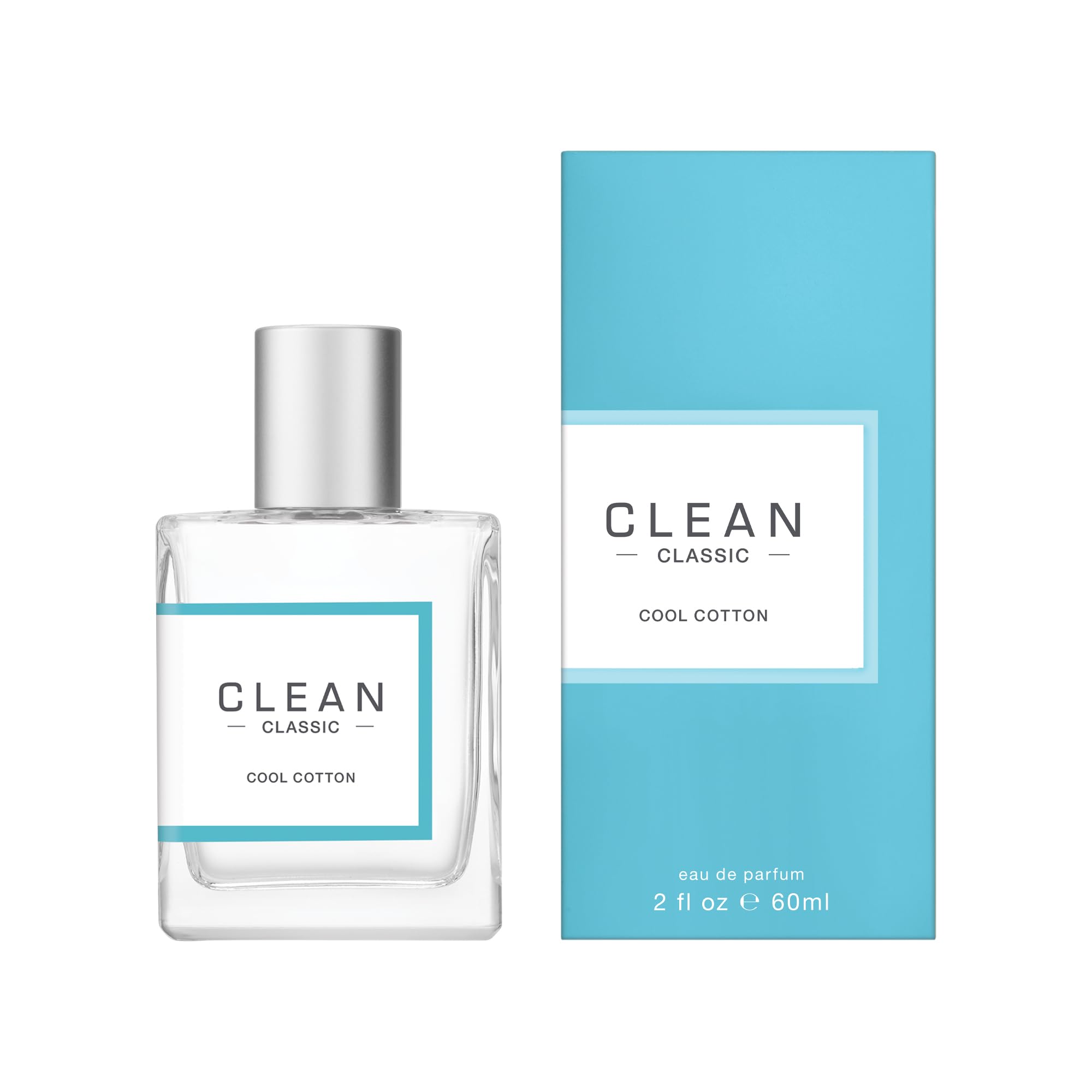 Clean Beauty Classic Cool Cotton Eau de Parfum 60ml - Fresh Floral Scent for Women & Men, Long-Lasting Perfume for Daily Wear, Office, Date Night & Special Occasions