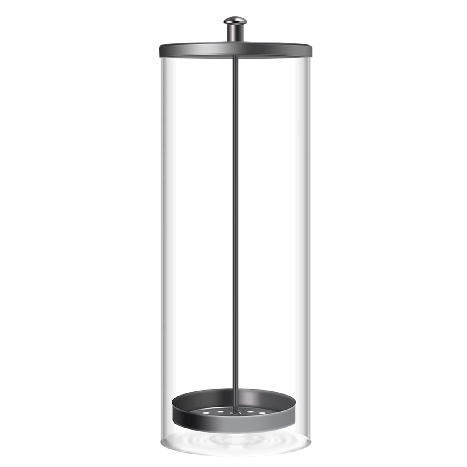 Barbicide Solution Glass Disinfecting Jar - Professional Manicure Sterilization Container with 2 Types of Lids for Salon & Spa Use - Perfect for Nail Tools Disinfection & Beauty Equipment Sanitization