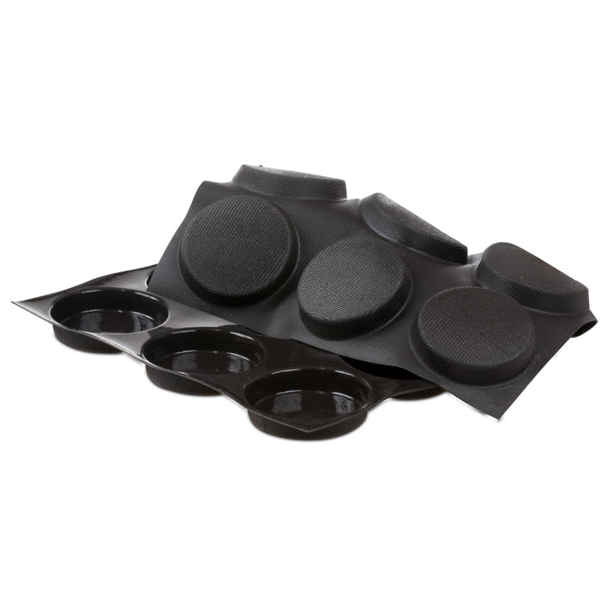 Flexipan Shallow Round Silicone Baking Mold - 15 Cavities for Perfect Muffins, Cupcakes & Mini Desserts | Ideal for Home Bakers & Professional Chefs