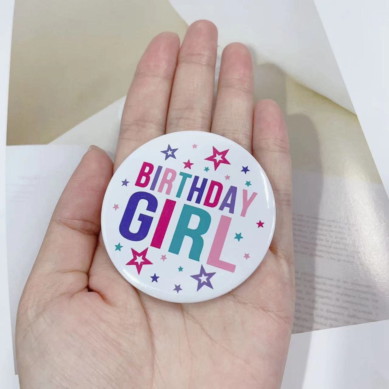 Birthday Button Pin - Fun Party Lapel Pin & Corsage Badge for Birthday Celebrations, Costume Accessories - Perfect for Birthday Parties, Office Celebrations & Special Events